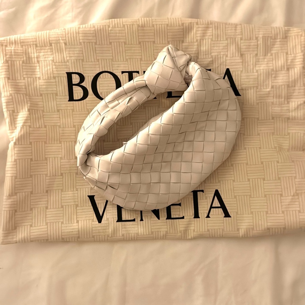 Bottega Veneta White Mini Jodie Intrecciato. Worn once.